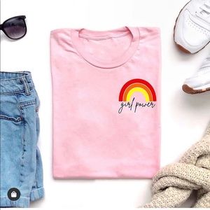 Pink girl power shirt